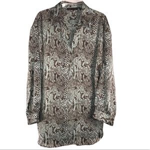 Violet & Claire Snakeprint Silky Blouse